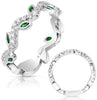 .60CT DIAMOND & TSAVORITE 14KT WHITE GOLD 3D MARQUISE & ROUND ANNIVERSARY RING