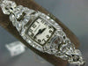 ANTIQUE LARGE PLATINUM HAMILTON 1.70CT OLD MINE DIAMOND ART DECO LADIES WATCH