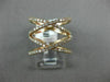 ESTATE LARGE .72CT DIAMOND 14KT ROSE GOLD 3D MULTI ROW CRISS CROSS LOVE RING