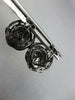 ESTATE .80CT DIAMOND 14KT BLACK GOLD 3D CLUSTER FLOWER CLIP ON FUN EARRINGS