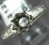 ESTATE .30CT DIAMOND 18KT WHITE GOLD 3D ROUND SEMI MOUNT ENGAGEMENT RING #8990