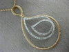 ESTATE LARGE .40CT DIAMOND 18KT WHITE & ROSE GOLD 3D TEAR DROP FLOATING PENDANT