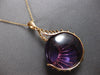 LARGE 25.84CT DIAMOND & AAA AMETHYST 14KT ROSE GOLD ROUND FUN FLOATING PENDANT