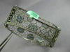 EXTRA LARGE 15.78CT DIAMOND & AAA SLICED SAPPHIRE 18K BLACK GOLD BANGLE BRACELET
