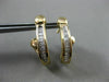 ESTATE .50CT DIAMOND 14KT YELLOW GOLD 3D UMBRELLA DOUBLE SIDED HANGING EARRINGS