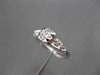 ANTIQUE OLD EURO MINE CUT DIAMOND 14KT WHITE GOLD FILIGREE PROMISE RING #11634