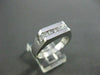 ESTATE .72CT DIAMOND 14K WHITE GOLD PRINCESS CUT SQUARE MENS GYPSY RING #14192