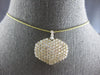EXTRA LARGE 3.33CT DIAMOND 14KT YELLOW GOLD 3D INVISIBLE LOVE FLOATING PENDANT