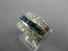 WIDE 1.45CT DIAMOND & AAA SAPPHIRE 18KT WHITE GOLD 3D FILIGREE ANNIVERSARY RING