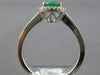.84CT DIAMOND & AAA EMERALD 14KT WHITE GOLD 3D OVAL & ROUND HALO ENGAGEMENT RING
