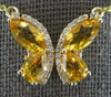 LARGE 2.65CT DIAMOND & AAA CITRINE 14KT YELLOW GOLD 3D MULTI SHAPE LOVE NECKLACE