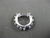ESTATE SMALL 14KT WHITE GOLD ROUNDED 3D HUGGIE HOOP EARRINGS 13mm X 2.5mm #24344