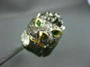 ANTIQUE LARGE 2.39CT COLOR DIAMOND & EMERALD 18KT YELLOW & BLACK GOLD LION RING
