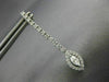ESTATE .78CT ROUND & MARQUISE DIAMOND 18K WHITE GOLD 3D CLASSIC HANGING EARRINGS