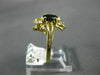 ESTATE .64CT DIAMOND & AAA SAPPHIRE 14KT YELLOW GOLD FLOWER FILIGREE RING #21357