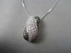 ESTATE 1.50CT WHITE & BLACK DIAMOND 14K WHITE GOLD X PAVE INFINITY PENDANT CHAIN
