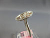 WIDE .38CT DIAMOND 14KT WHITE & ROSE GOLD ROUND FILIGREE WEB CIRCULAR FUN RING