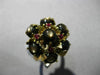 ANTIQUE LARGE 12.45CT AAA RUBY & STAR SAPPHIRE 14KT YELLOW GOLD 3D FLOWER RING