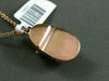 ESTATE .43CT DIAMOND 14KT WHITE & ROSE GOLD BABY SHOE FLOATING PENDANT & CHAIN