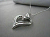 ESTATE .90CT DIAMOND 14KT WHITE GOLD CLASSIC OPEN HEART FLOATING PENDANT #17303