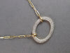 LARGE 1.17CT DIAMOND 14KT YELLOW GOLD CLASSIC OPEN OVAL MULTI ROW LOVE NECKLACE