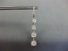 LARGE 2.33CT DIAMOND 14KT WHITE GOLD CLUSTER INVISIBLE JOURNEY HANGING EARRINGS