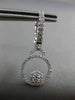 ESTATE .47CT DIAMOND 18K WHITE GOLD 3D FLOWER CIRCLE OF LIFE HUGGIE EARRINGS VVS