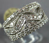 WIDE .65CT DIAMOND 14KT WHITE GOLD FILIGREE DOUBLE WAVE WEDDING ANNIVERSARY RING