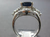 LARGE 5.71CT DIAMOND & AAA SAPPHIRE 18KT WHITE GOLD 3D BALLERINA ENGAGEMENT RING