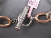 LARGE & LONG .98CT DIAMOND 14KT WHITE & ROSE GOLD OVAL LINK TOGGLE LOVE BRACELET