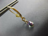 ESTATE AAA MYSTIC TOPAZ 14KT YELLOW GOLD 3D TEAR DROP LEVERBACK HANGING EARRINGS