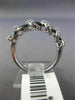 ESTATE .87CT WHITE & BLUE DIAMOND 14KT WHITE GOLD 5 STONE CRISS CROSS LOVE RING