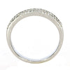 WIDE .63CT DIAMOND 18KT WHITE GOLD 3D ROUND & BAGUETTE 3 ROW ANNIVERSARY RING