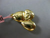 ESTATE LARGE .20CT DIAMOND 14KT TWO TONE GOLD 3D MATTE & SHINY ABSTRACT PENDANT