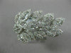 ESTATE LARGE 1.39CT DIAMOND 14K WHITE GOLD 3D MULTI LEAF HALO DOUBLE FINGER RING
