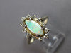 ESTATE .50CT DIAMOND & AAA OPAL 14KT WHITE GOLD MARQUISE & ROUND FUN RING #27557