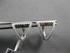 .41CT DIAMOND 18KT WHITE GOLD 3D ROUND TRIANGULAR TRILLION FUN HUGGIE EARRINGS