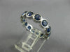 WIDE 3.10CT AAA ROUND SAPPHIRE 14KT WHITE GOLD 3D ETOILE BEZEL ANNIVERSARY RING