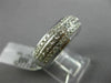 ESTATE WIDE .75CT DIAMOND 14K WHITE GOLD 3D 3 ROW SEMI ETERNITY ANNIVERSARY RING