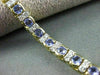 ESTATE WIDE 11.80CT DIAMOND & AAA TANZANITE 14KT W&Y GOLD BRACELET STUNNING 1913