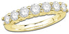 1.0CT DIAMOND 14K YELLOW GOLD ROUND 7 STONE PRONG SEMI ETERNITY ANNIVERSARY RING