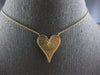 LARGE .99CT DIAMOND 14KT YELLOW GOLD 3D PAVE CLASSIC HEART SHAPE LOVE NECKLACE