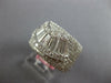 EXTRA LARGE 2.68CT DIAMOND 18KT WHITE GOLD ROUND & BAGUETTE FUN ANNIVERSARY RING
