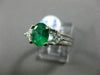 ESTATE 1.63CT DIAMOND & AAA EMERALD 18K WHITE GOLD 3D HEART HALO ENGAGEMENT RING