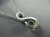 ESTATE 1.13CTW TANZANITE & DIAMOND 18KT WHITE GOLD 3D INFINITY PENDANT #15099