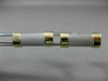 ESTATE LARGE 14K WHITE & YELLOW GOLD ITALIAN RECTANGULAR BAR CUFF LINKS #21201