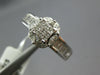 1.50CT DIAMOND 14KT WHITE GOLD 3D PRINCESS BAGUETTE & ROUND FLOWER PROMISE RING