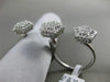 ESTATE EXTRA LARGE .87CT DIAMOND 18K WHITE GOLD DOUBLE FINGER STAR PENTAGON RING