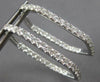 ESTATE LARGE 1.95CT DIAMOND 14KT WHITE GOLD 3D INSIDE OUT HEXAGON HOOP HANGING EARRINGS