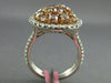 ESTATE LARGE 2.91CT MULTI COLOR DIAMOND 18KT 2 TONE GOLD MULTI SHAPE ROUND RING